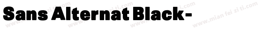 Sans Alternat Black字体转换